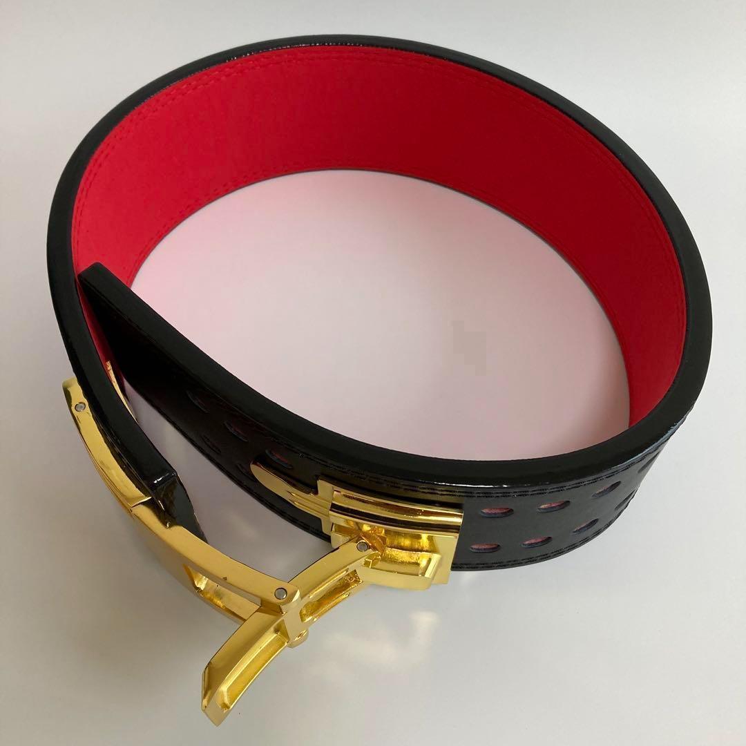 【訳アリ】 パワーベルト レバーアクション 本革 厚さ13mm可変式 金バックル