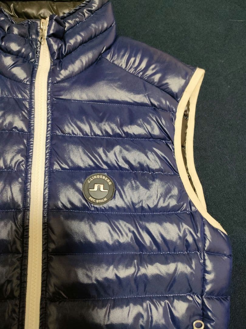 J.LINDEBERG ダウンベスト　ネイビー　S-M相当　ゴルフ