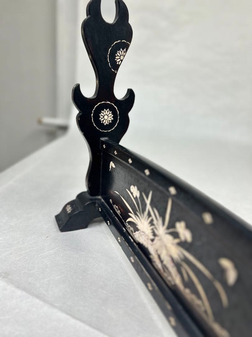 刀掛け 螺鈿　武具　三本掛け　日本刀