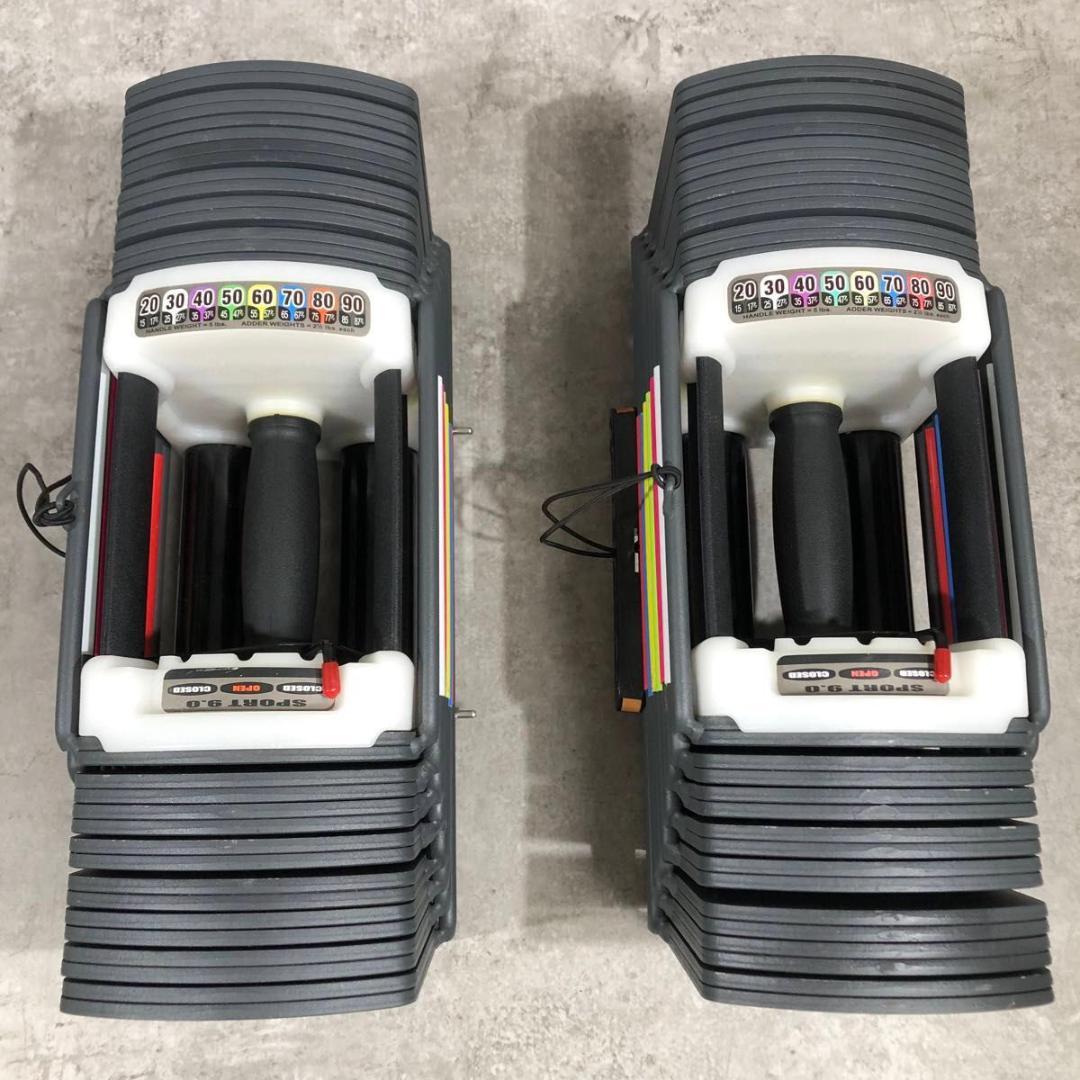 美品 POWER BLOCK 可変式 ダンベル 82kg セット 【1/2】