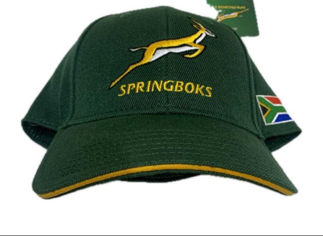 ラグビーSPRINGBOKS 南アフリカ代表　刺繍デザイン「 緑」「黄」　セット