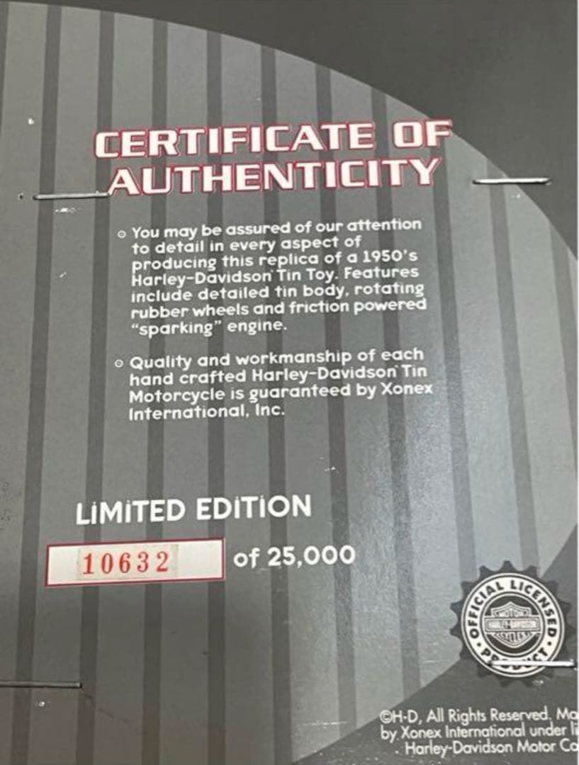 純正❗️ 世界限定❗️ ハーレーダビットソン　オフィシャル　1950s TOY