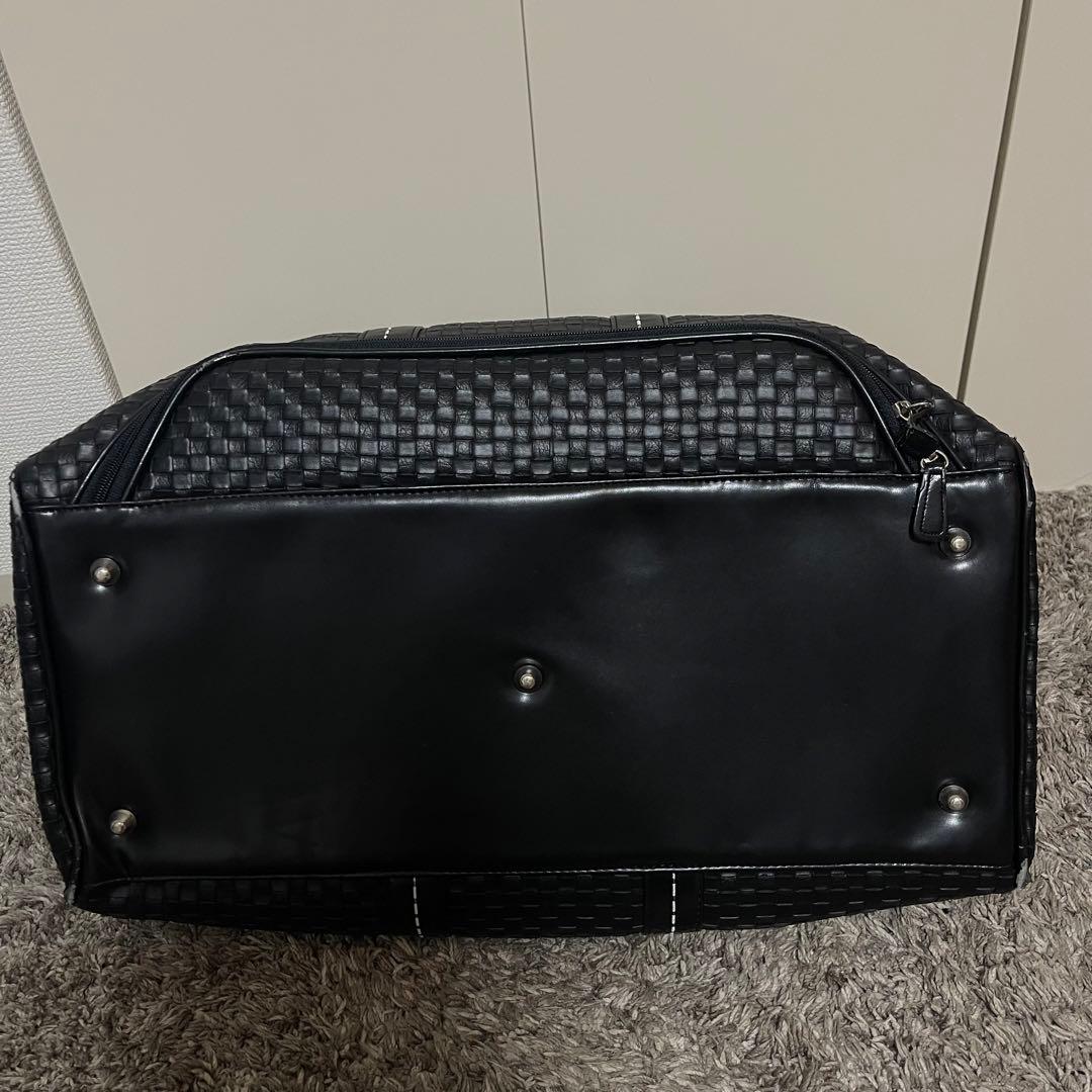 Titleist タイトリスト ボストンバッグ 編み込み 金具プレート ブラック