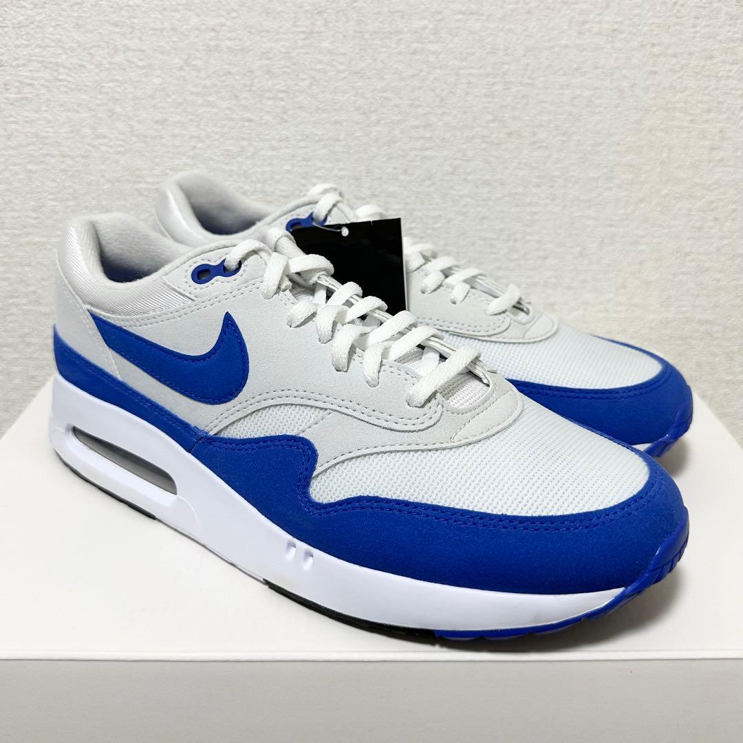 ナイキ ゴルフ 27.5cm エアマックス スパイク シューズ 靴 白 青