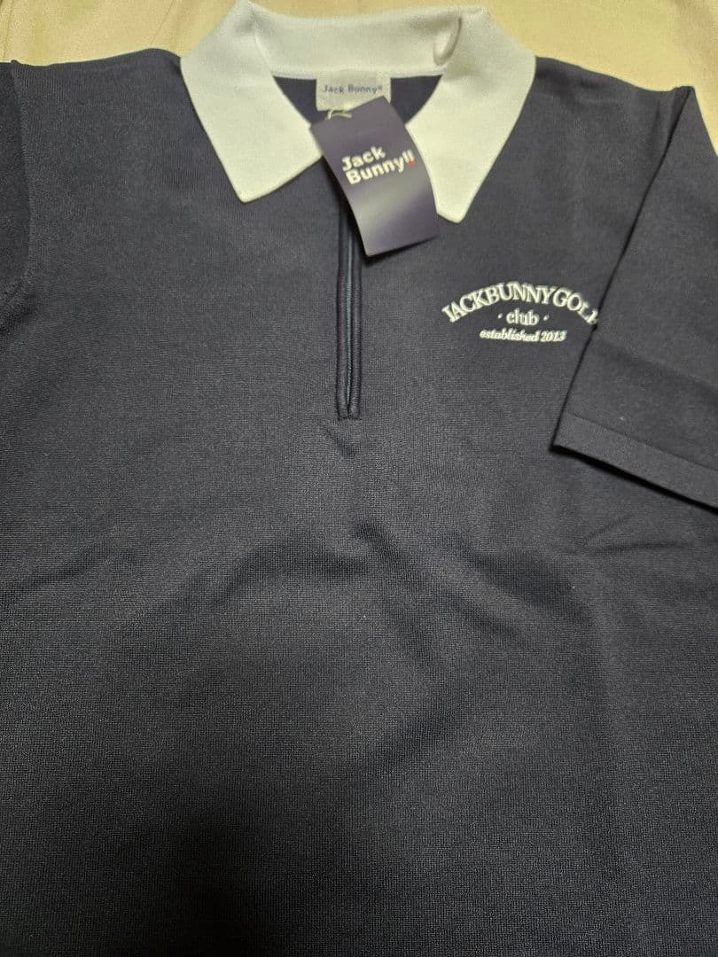 ネイビー　L　サイズ　5 ジャックバニー　ハーフジップシャツ　ゴルフウェア