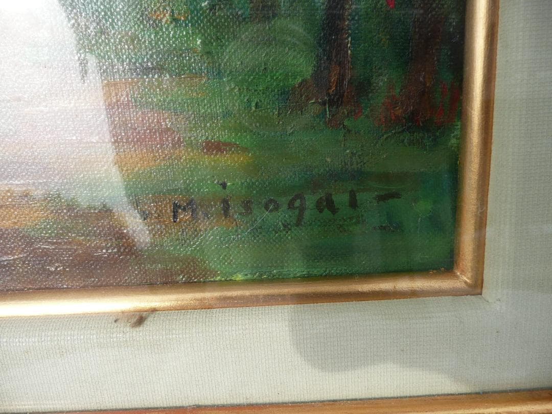 本物油絵、画廊額入り