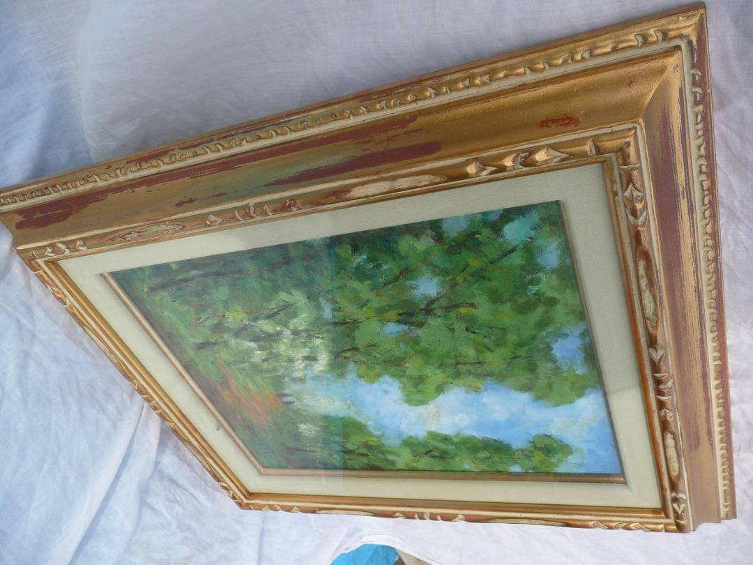 本物油絵、画廊額入り