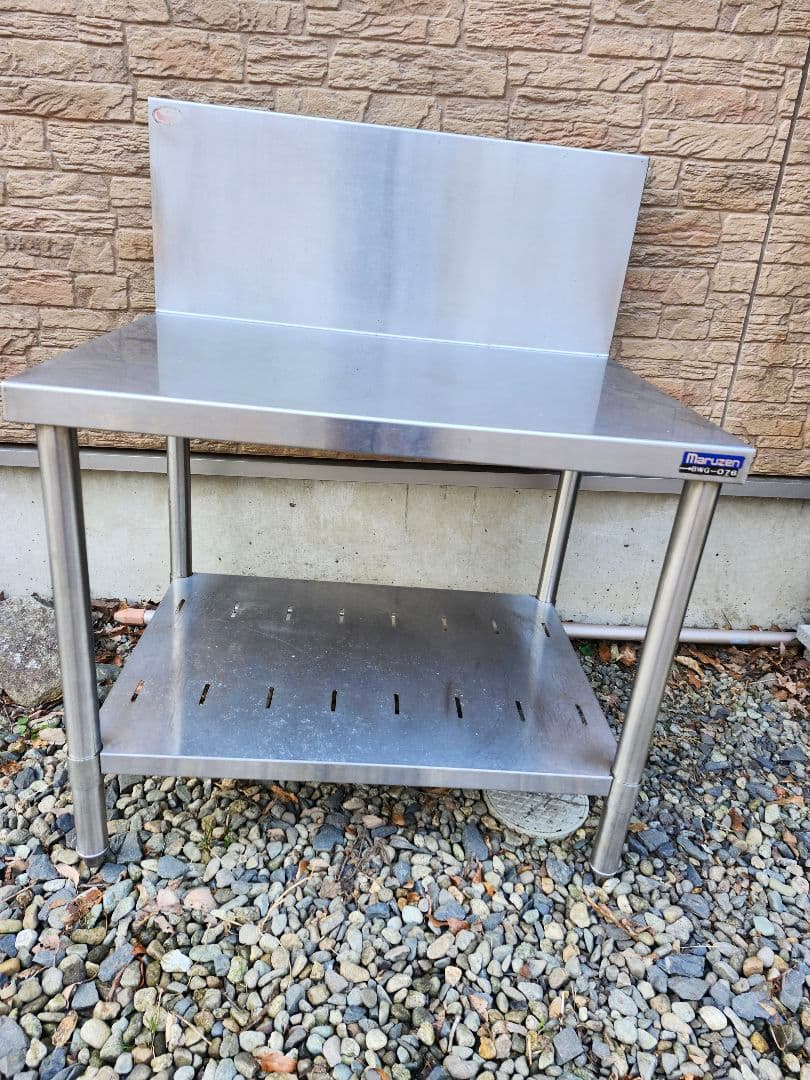 ステンレス作業台 背面パネル付き 中型