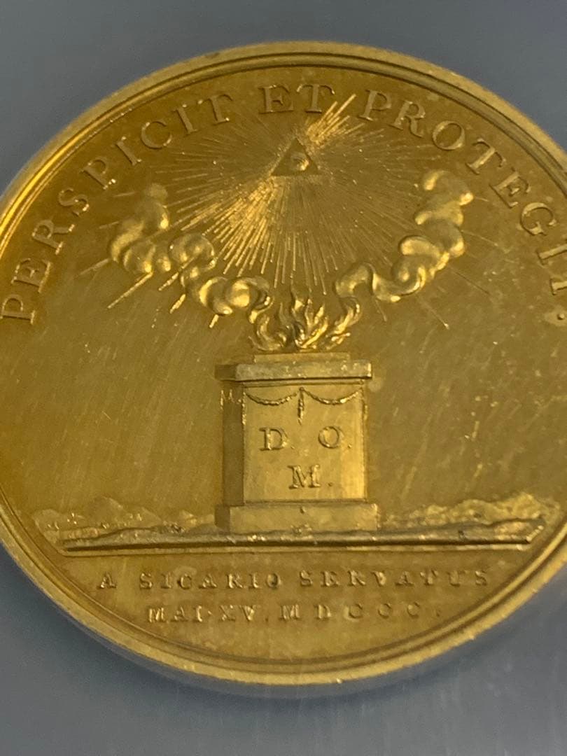 ONLY ONE &TOP POP❗️ジョージ3世 暗殺未遂　金　GILDメダル