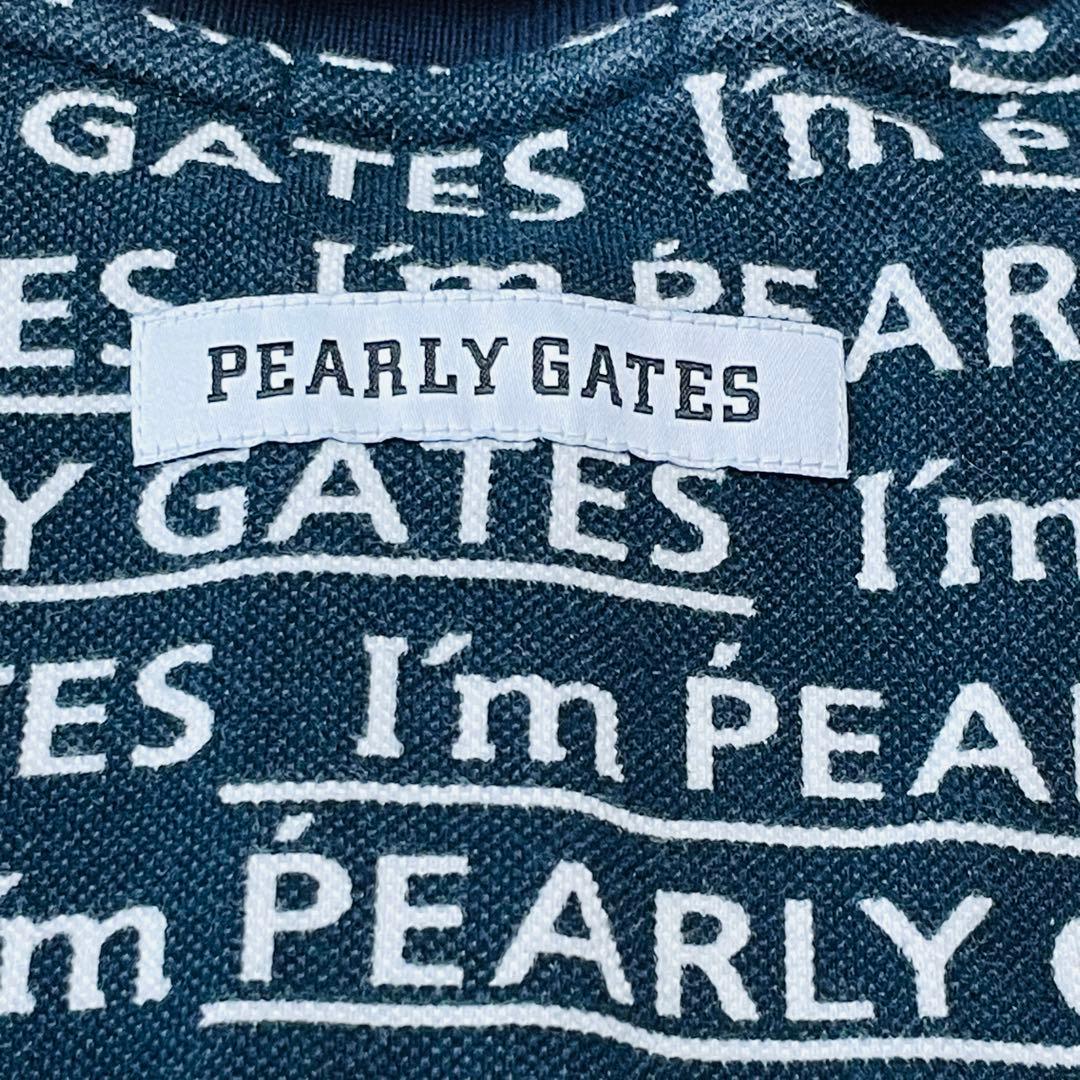 パリーゲイツ PEARLY GATES ポロワンピース 刺繍 ワッペン 紺