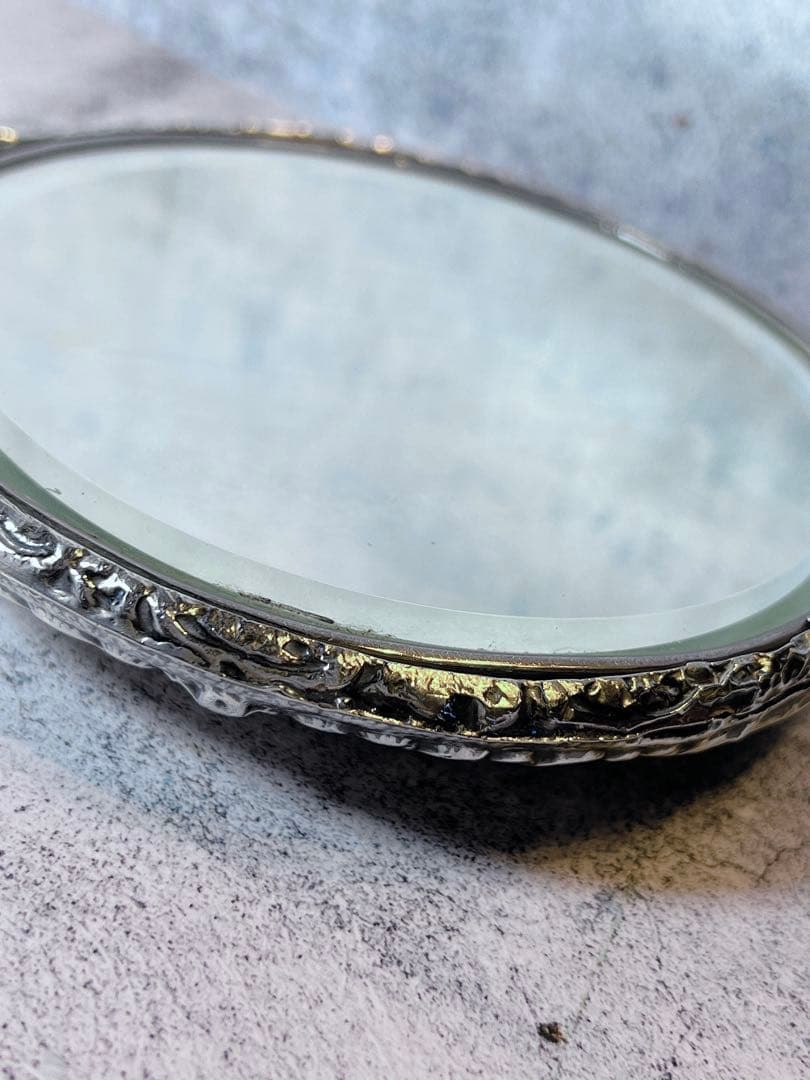 英国製　アンティーク　手鏡　ミラー　イギリス　antique silver