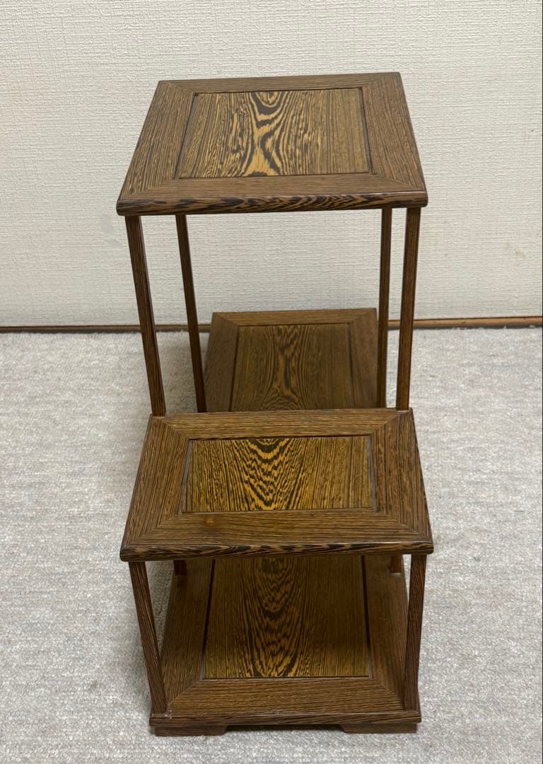 茶棚　タガヤサン　違い棚　茶道具　送料込み251220