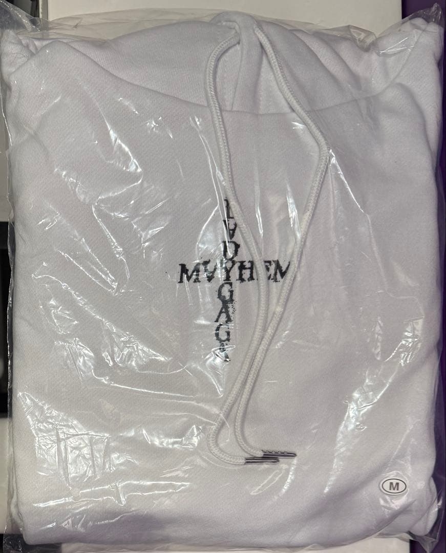 新品 LADY GAGA MAYHEM ポップアップ限定 フーディー 白M