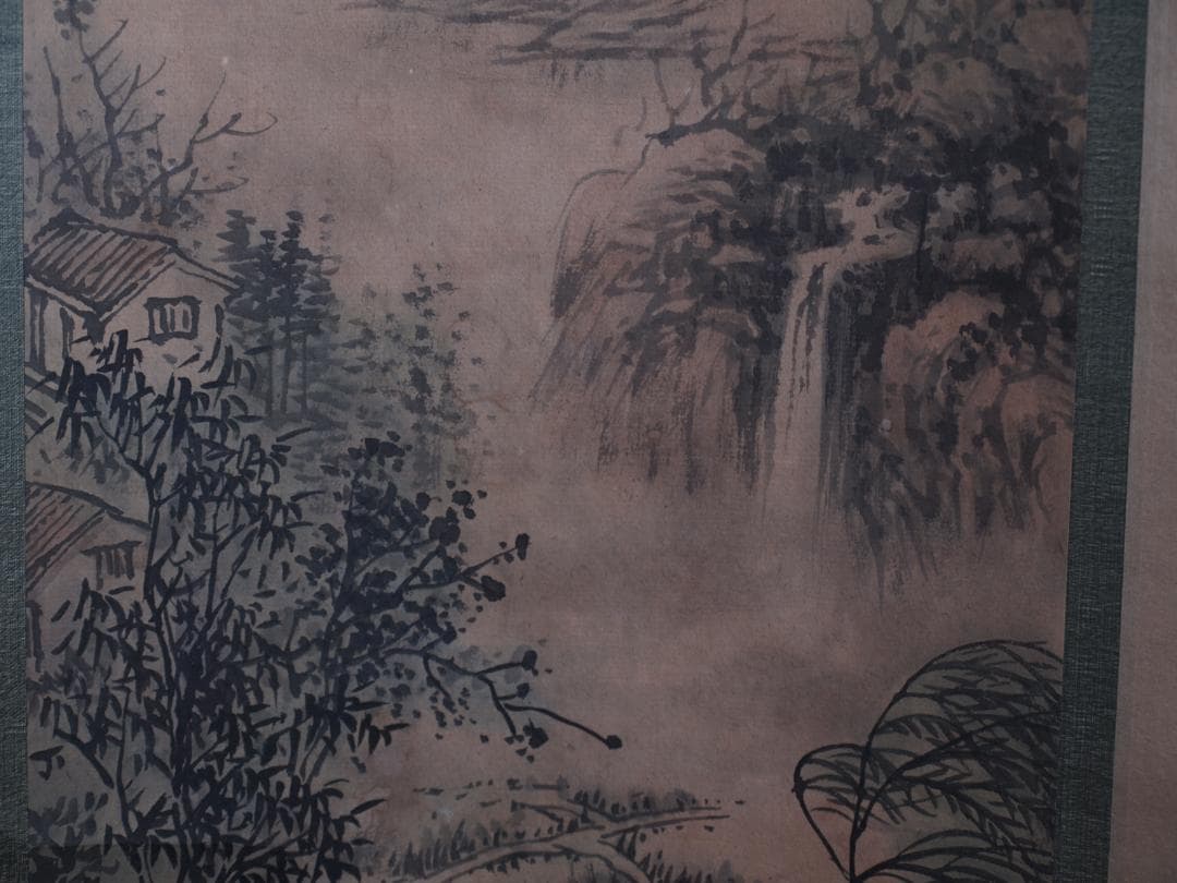 骨董市仕入れ品　中国清時代の掛軸　肉筆保証　 DE436A4-4