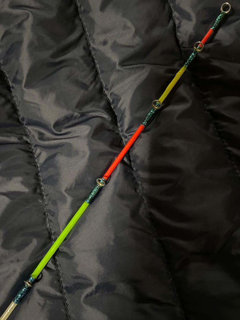 穴釣り竿 伊勢海老竿 ハンドメイド ロッド 布袋竹 テトラ 和竿 漆塗 研ぎ出し