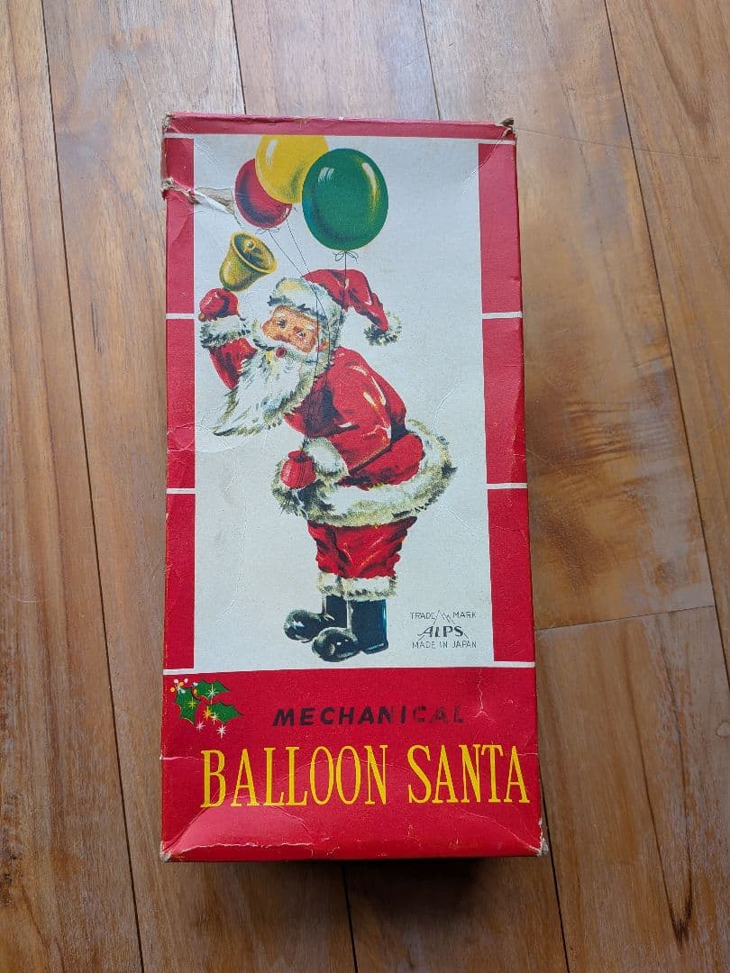 箱付　アルプス商事 メカニカル バルーンサンタ 昭和レトロ ブリキ玩具