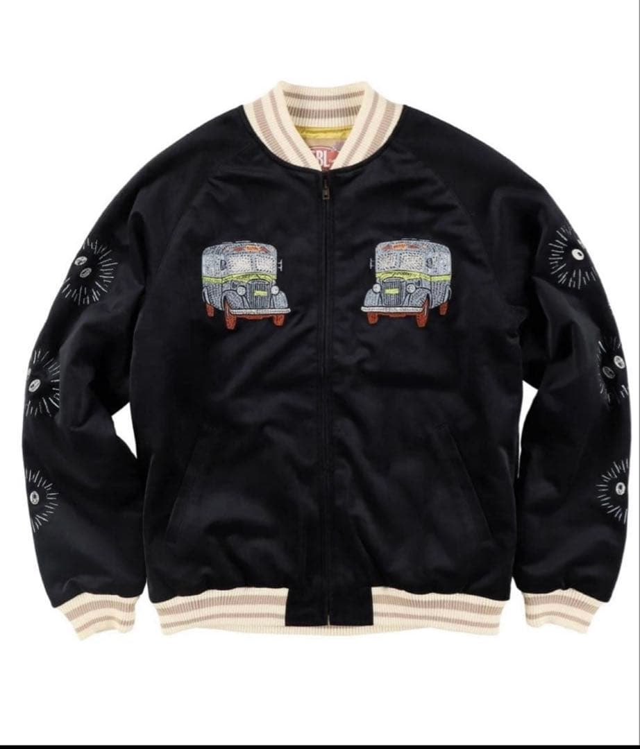 GBL ジブリ　となりのトトロ 別珍スカジャン 疾風ネコバス　　XLサイズ