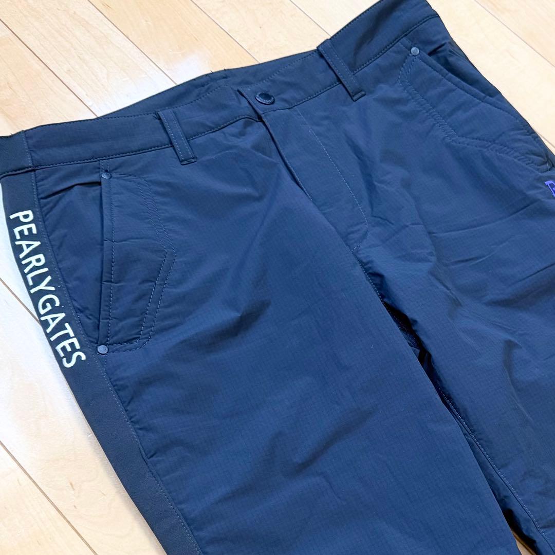 パーリーゲイツ パデッド 中綿 パンツ ネイビー 撥水 防水