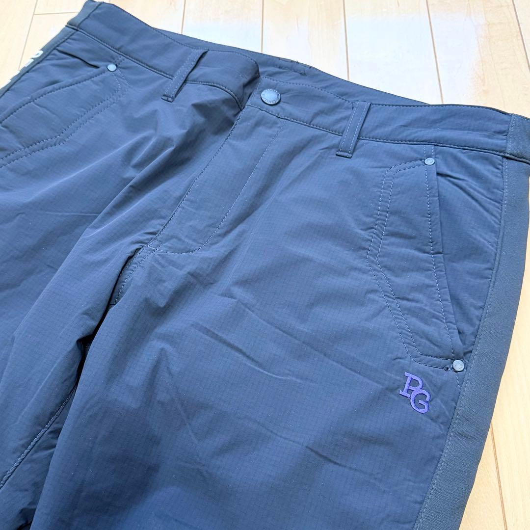 パーリーゲイツ パデッド 中綿 パンツ ネイビー 撥水 防水