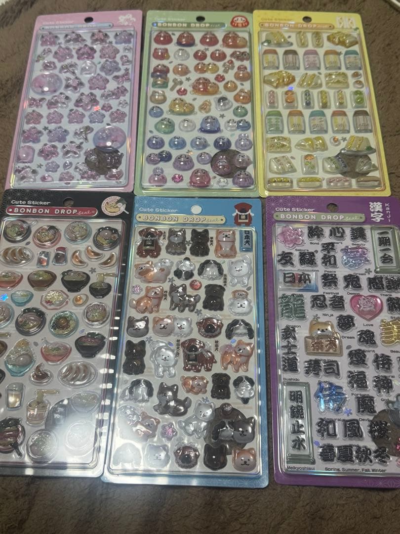 ボンボンドロップシール 国内正規品 和柄 6枚セット 第二弾