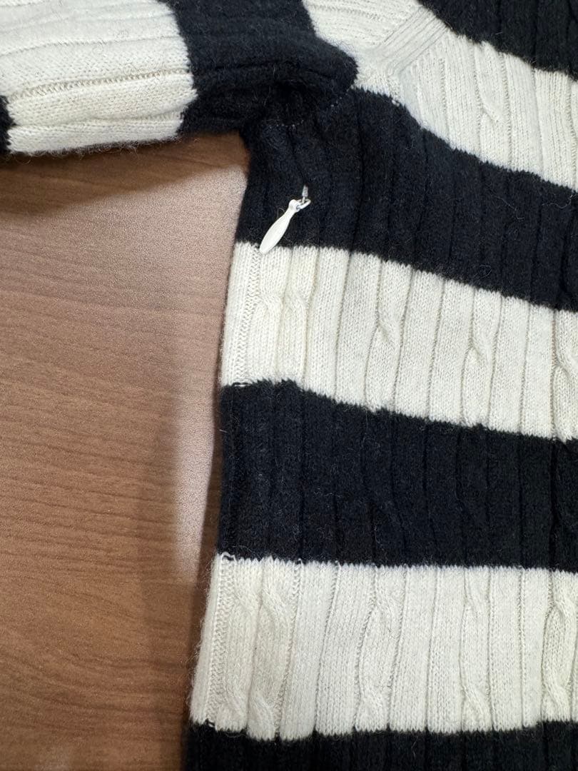 PEARLY GATES カシミヤ100% ストライプセーター