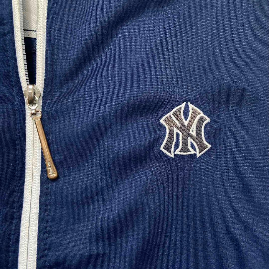 ニューヨーク ヤンキース スタジャン 刺繡ロゴ マジェスティック 古着 XL 紺