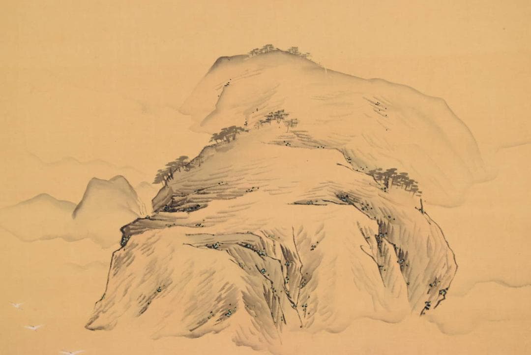 【真作】森寛斎/蓬莱山図/掛軸☆宝船☆AA-952