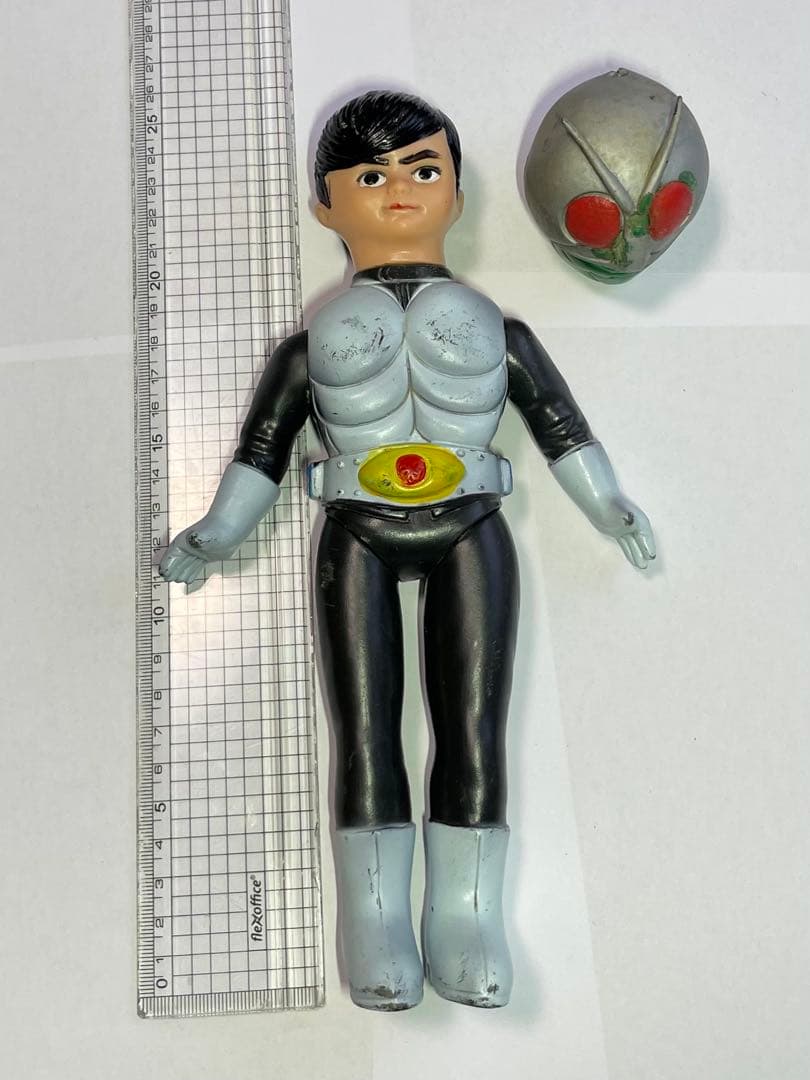 【無版権】面取れ 仮面ライダー ソフビ 25cm