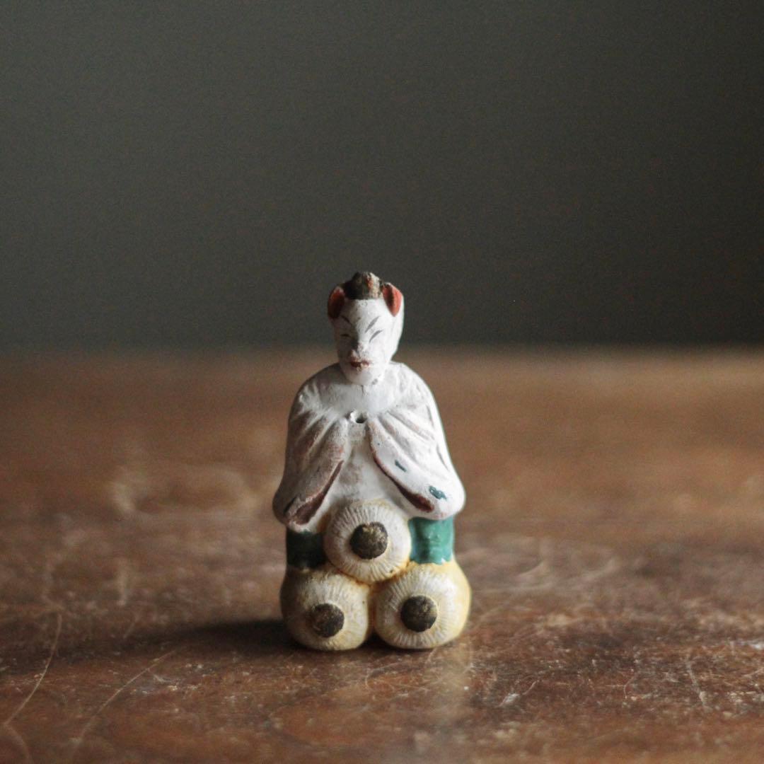 古作 土人形 狐 伏見土人形 民芸 郷土人形 古道具 アンティーク