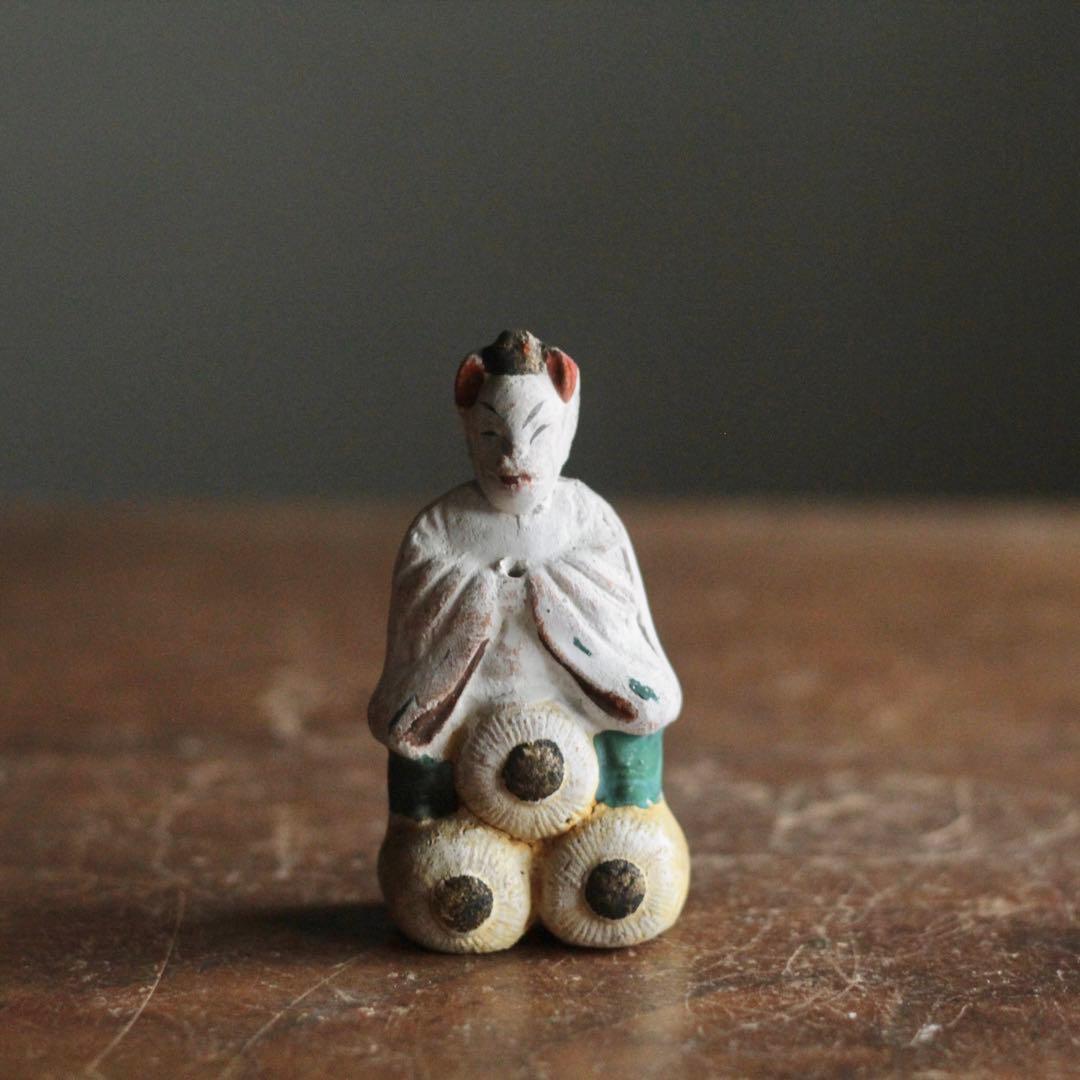 古作 土人形 狐 伏見土人形 民芸 郷土人形 古道具 アンティーク