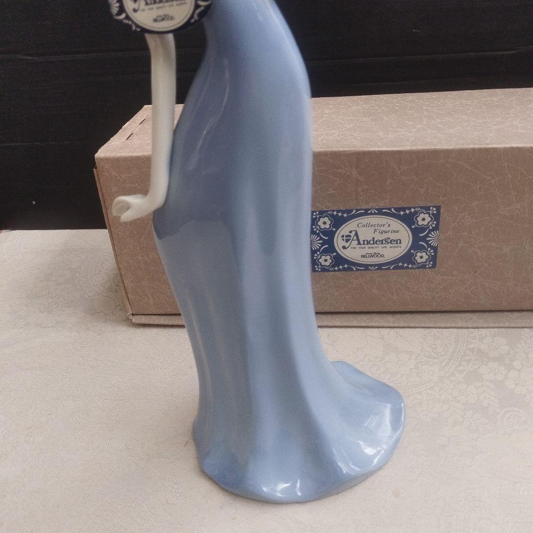 Andersen 青い陶器製人形　モニメント　置物　30センチ