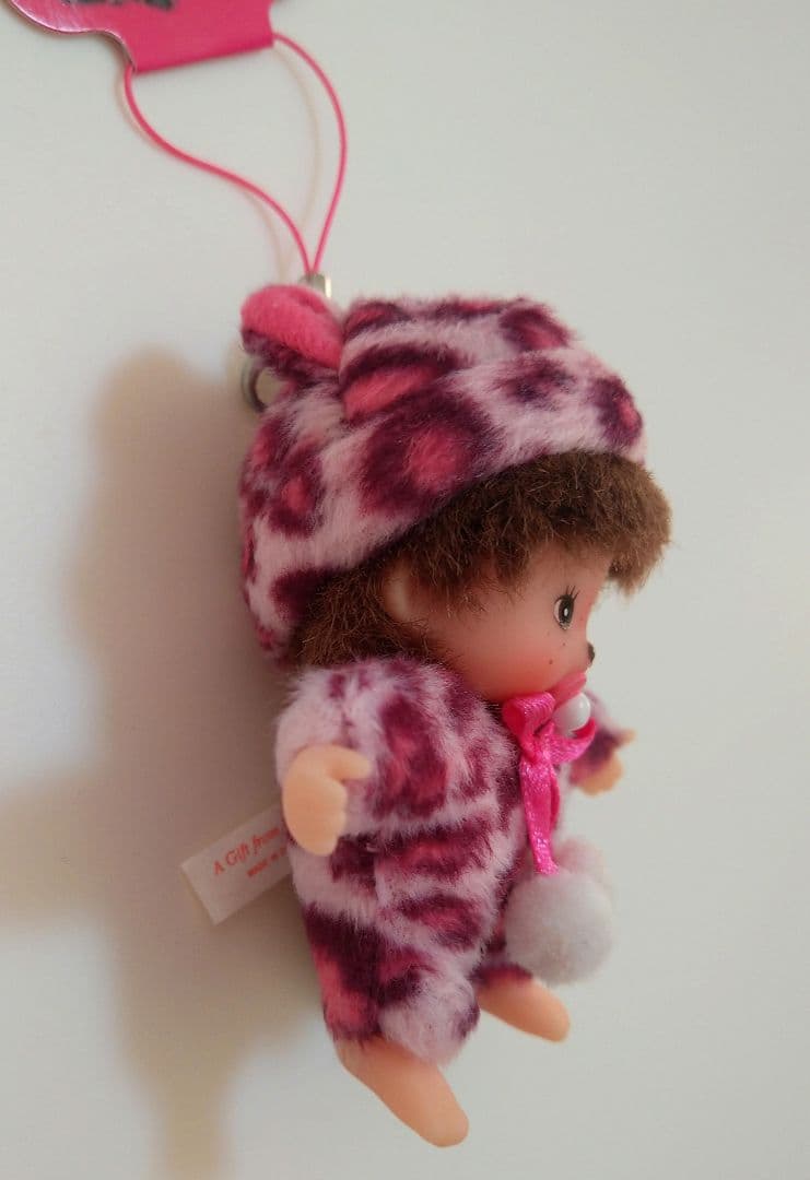 新品 ベビチッチ 豹柄 ピンク キーホルダー モンチッチ 293530