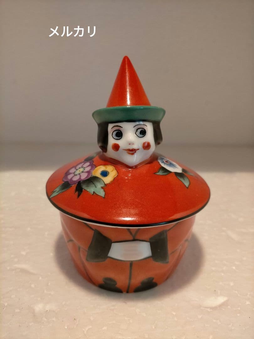 希少　里帰り　オールドノリタケ　アールデコ　ピエロ　インク壺　（メルカリ)