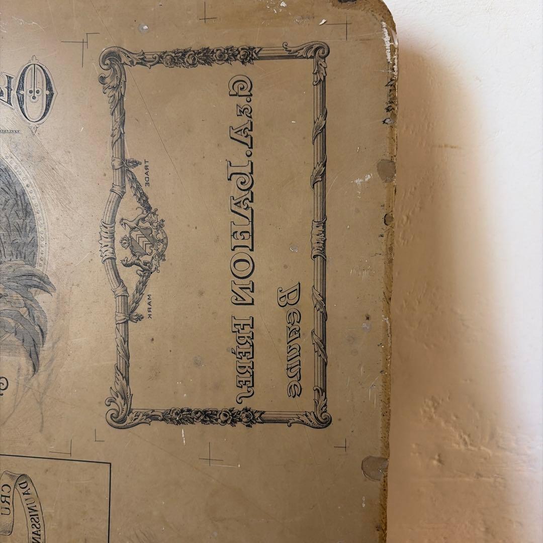 フランス アンティーク リトグラフ 石版石　希少　1800年代