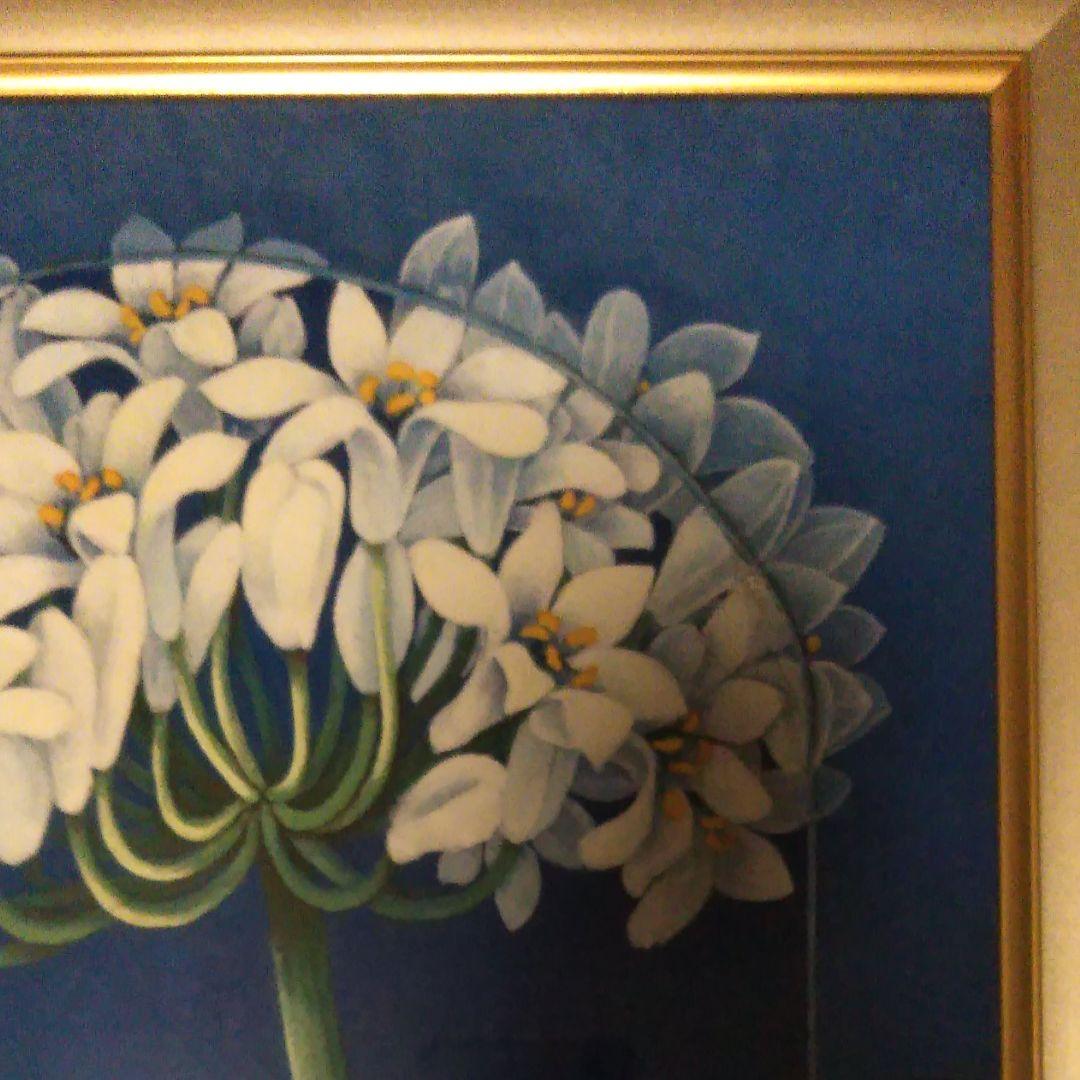 日本画(13)　白い花