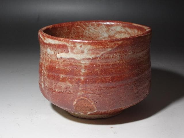 【セール】☆　加藤唐九郎　あけぼの志野茶碗　水野☆y445