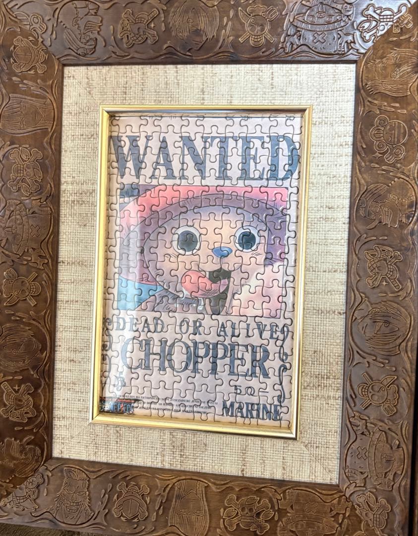 【値下げ可】手配書　パズル　15個　ワンピース　専用フレーム付