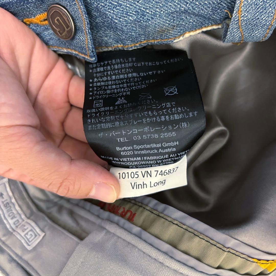 最高峰 バートン デニム パンツ スノボ ゴアテックス 防水 スノボパンツ