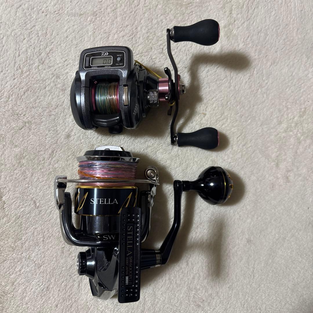 シマノ13ステラSW6000PGとダイワ紅牙ICS103右巻きのセットになります