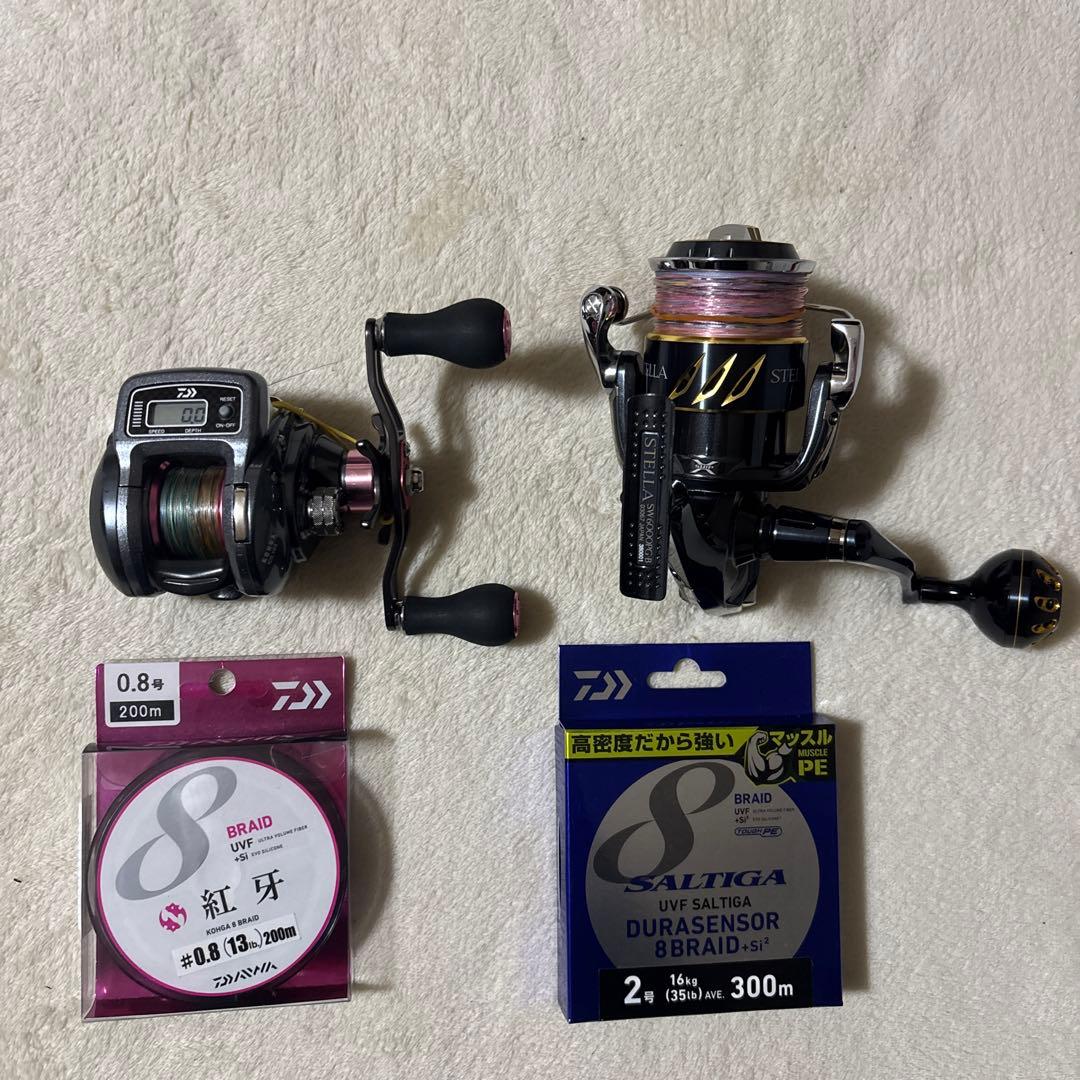 シマノ13ステラSW6000PGとダイワ紅牙ICS103右巻きのセットになります
