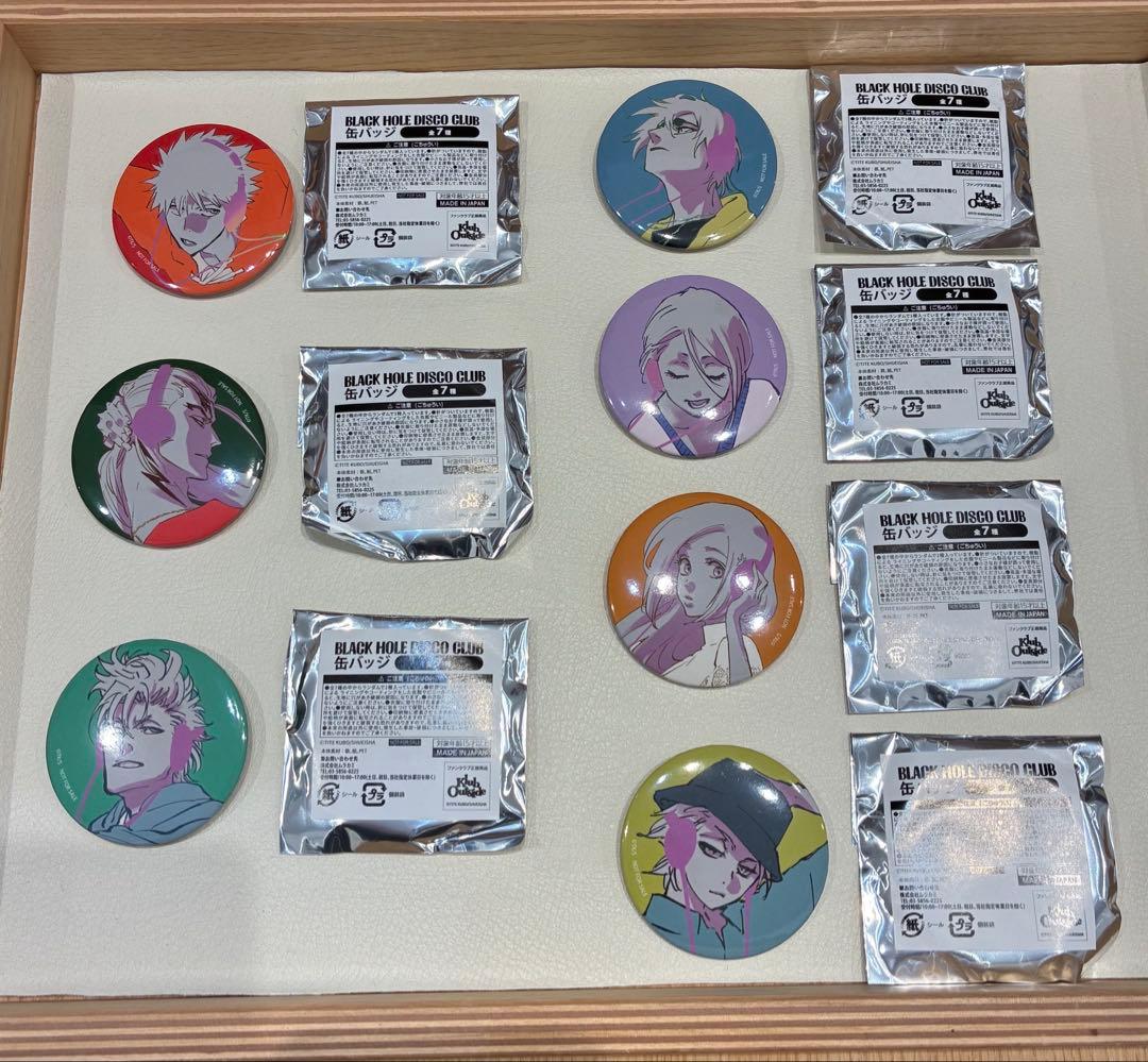 BLEACH BHDC DISCO ファンクラブ缶バッジ7種セット　ブリーチ