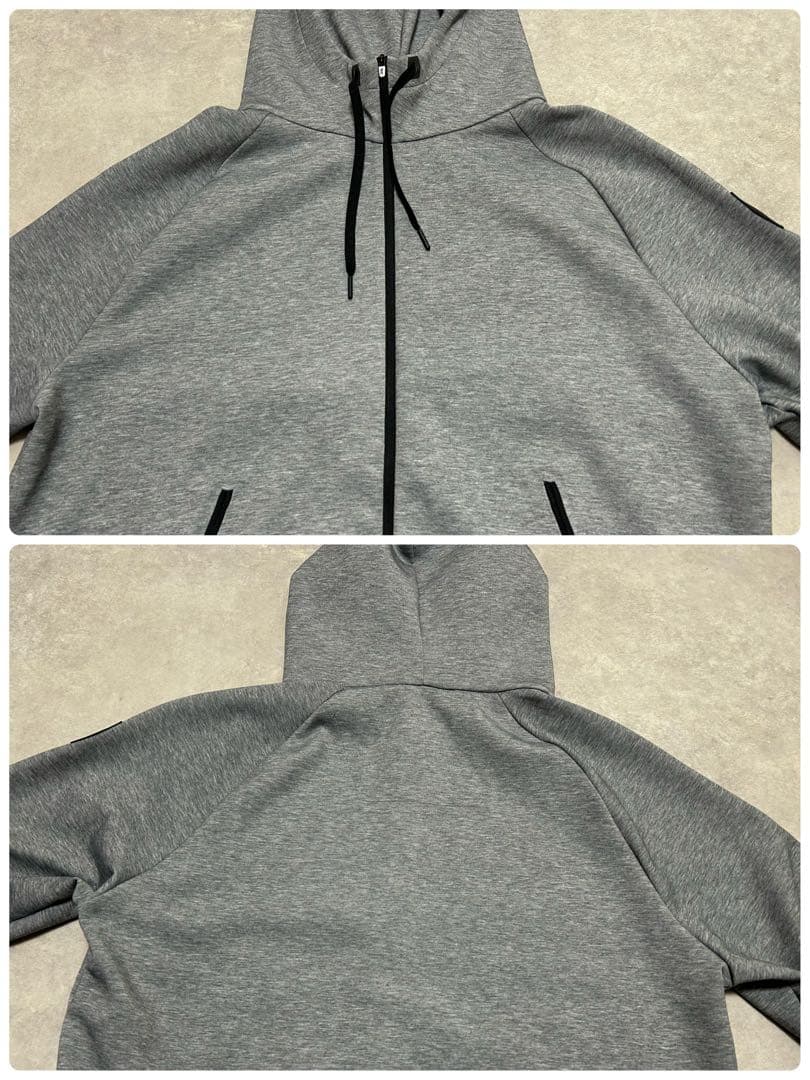 未使用級 on ジップフーディー　ジップパーカー 2XL グレー メンズ