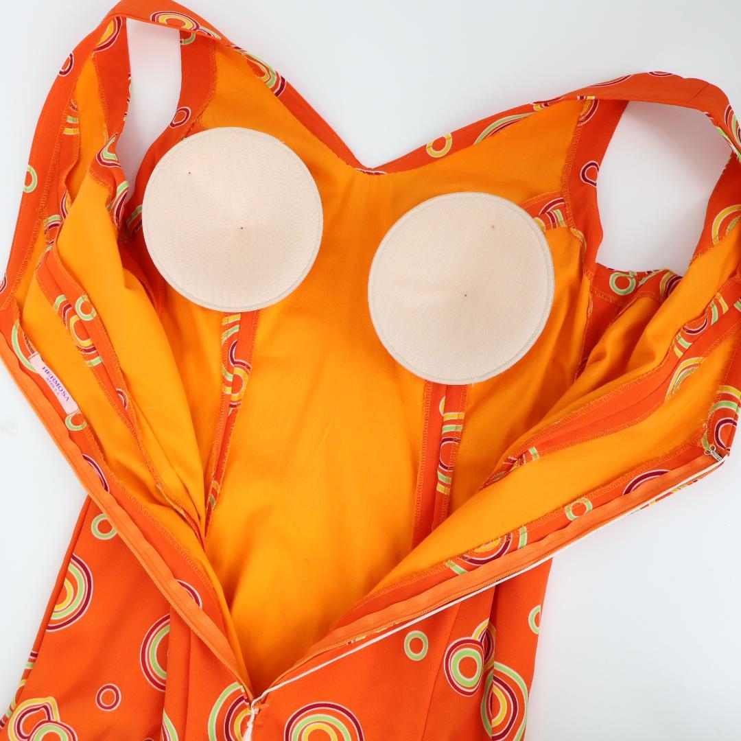 【美品 フラメンコ衣装】濃オレンジHERMOSA IBERIA イベリア ドレス