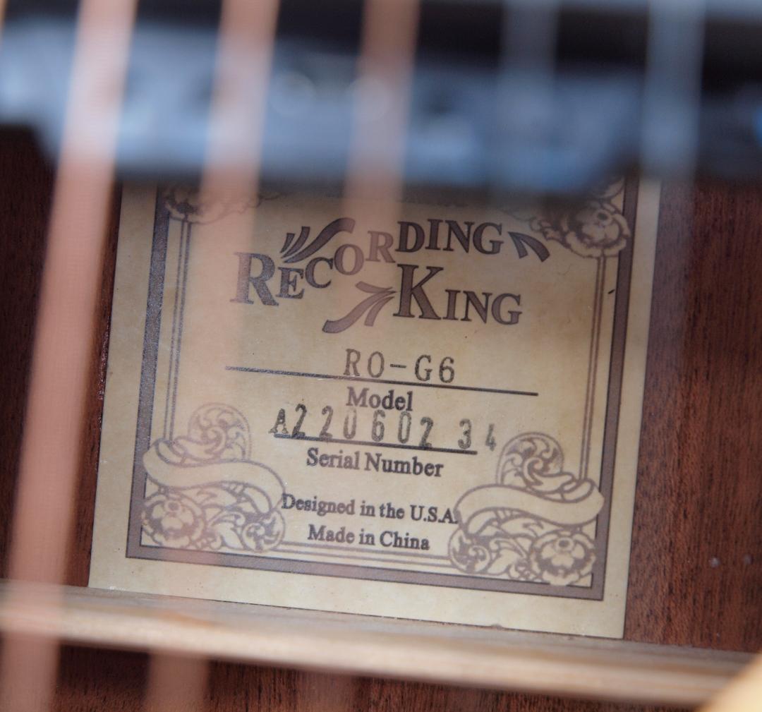 Recording King アコースティックギター RO-G6