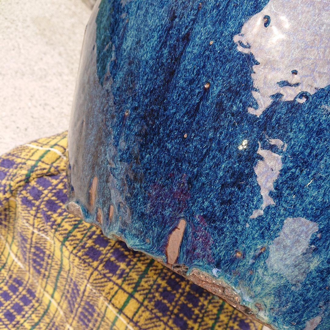 時代物、特大火鉢海鼠釉薬、貴重品