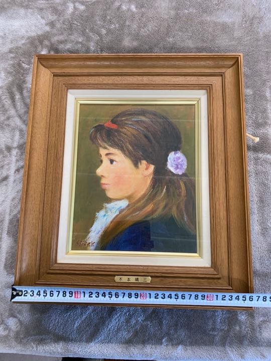 木本 晴三 作  油絵 タイトル  女の顔 ❤️