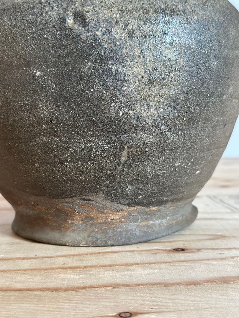 須恵器薬壺 (奈良-平安時代) 自然釉 短頸壷 猿投 古美術 骨董