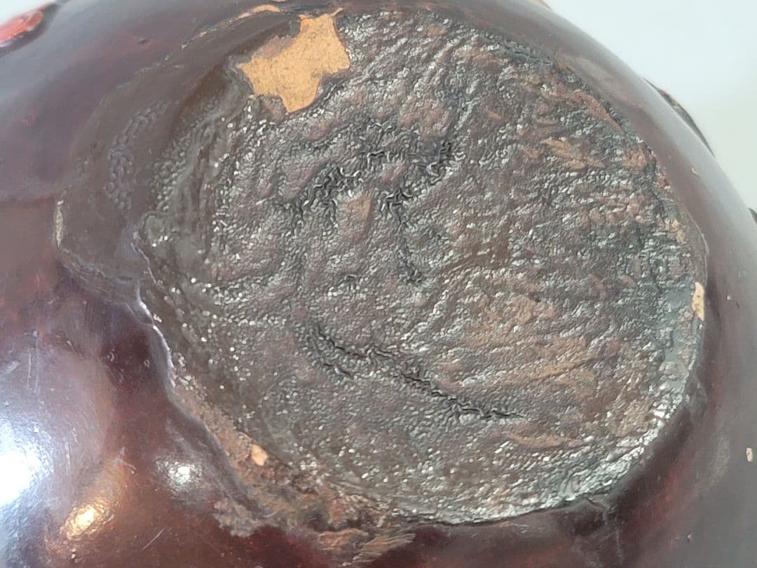 DT628 古美術 仿堆朱 陶製 水注 瓶 文房具