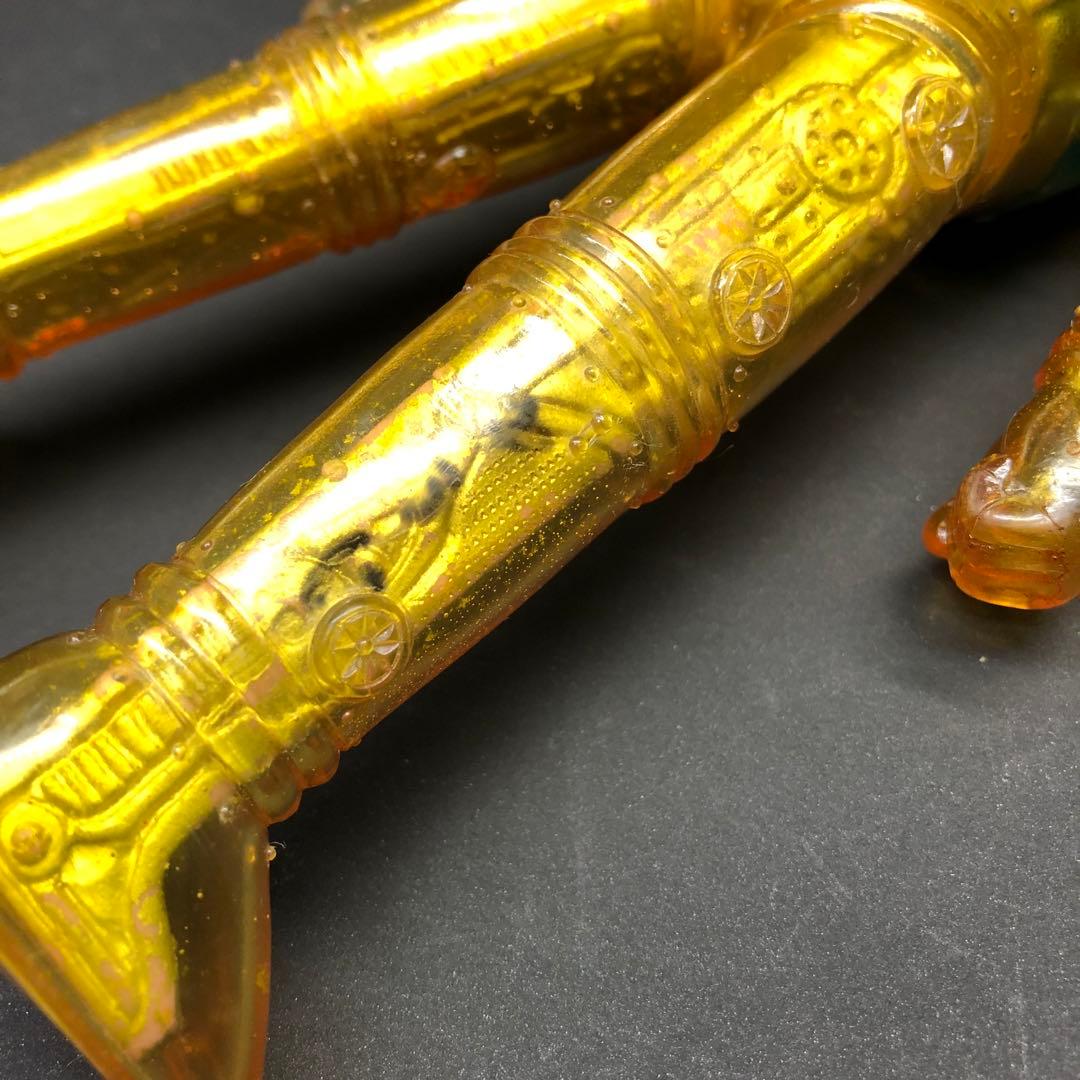 当時物ブルマァク　レッドバロン　ソフビ　記名あり　昭和レトロ　クリアー　ロボット