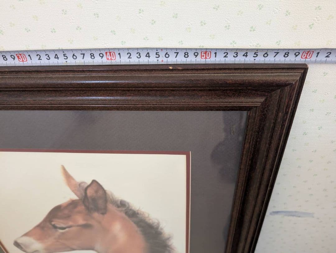 馬の肖像画 ダークブラウンフレーム　158/3500